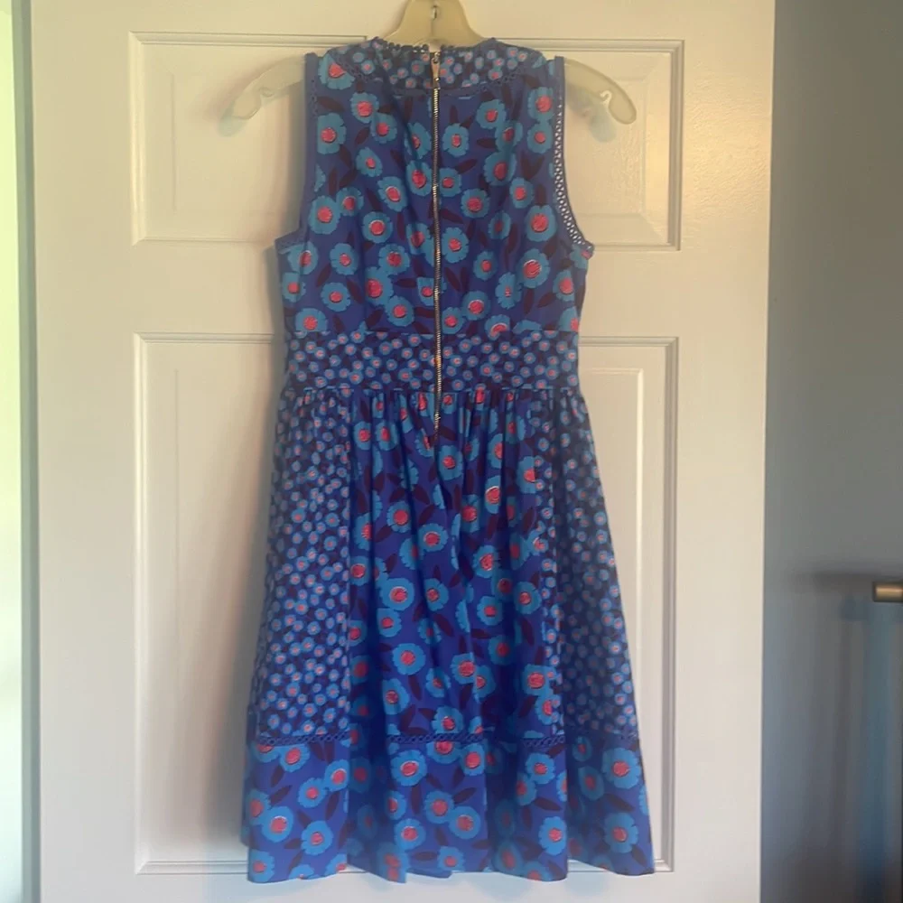 kate spade Blue Floral Sleeveless Fit-and-Flare Dress